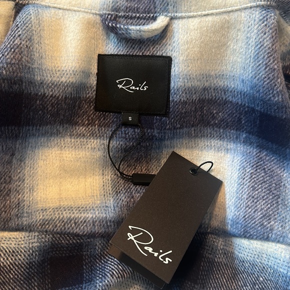 Rails NWT Tripp Plaid Jacket in Azure Sapphire - Size Small - Picture 10 of 15